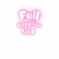 Full Supplier List